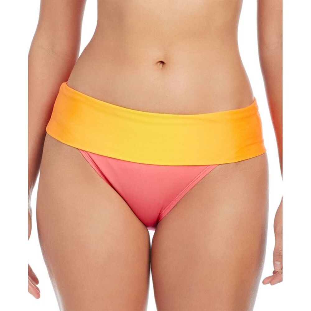 Bleu by Rod Beattie Womens Beat The Heat Foldover Hipster Bikini Bottom 8 Rosa